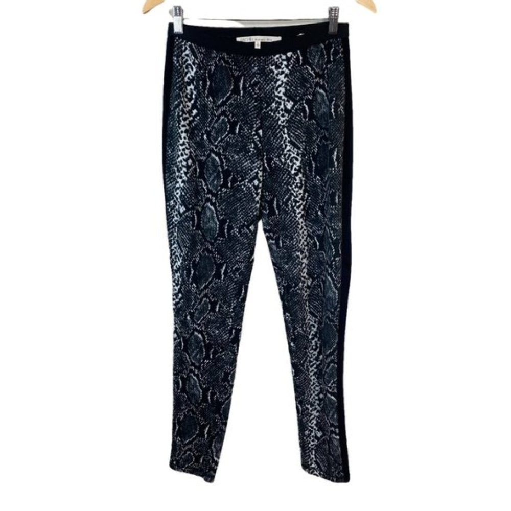 Rachel Rachel Roy Pants S Snake Print Black White Pull On Stretch Knit